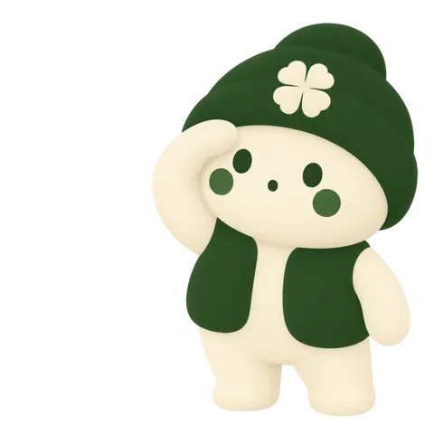 Mochi shading their eyes, looking out for a restock